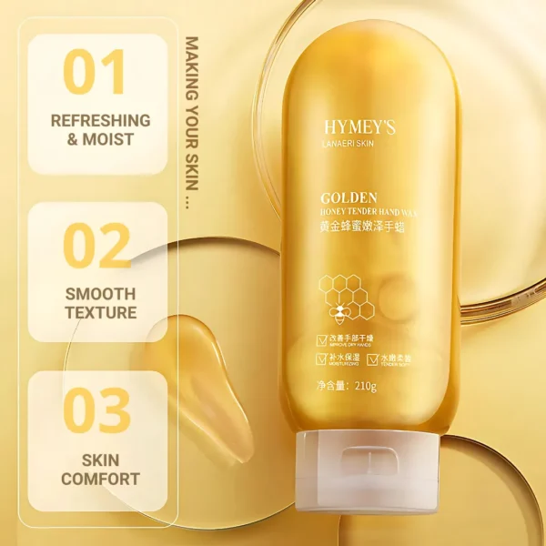 Hymey's Golden Honey Tender Slippery Hand Wax, Moisturizing Mask - 210g