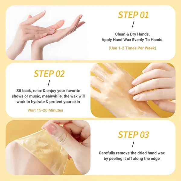 Hymey's Golden Honey Tender Slippery Hand Wax, Moisturizing Mask - 210g
